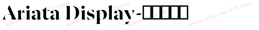 Ariata Display字体转换